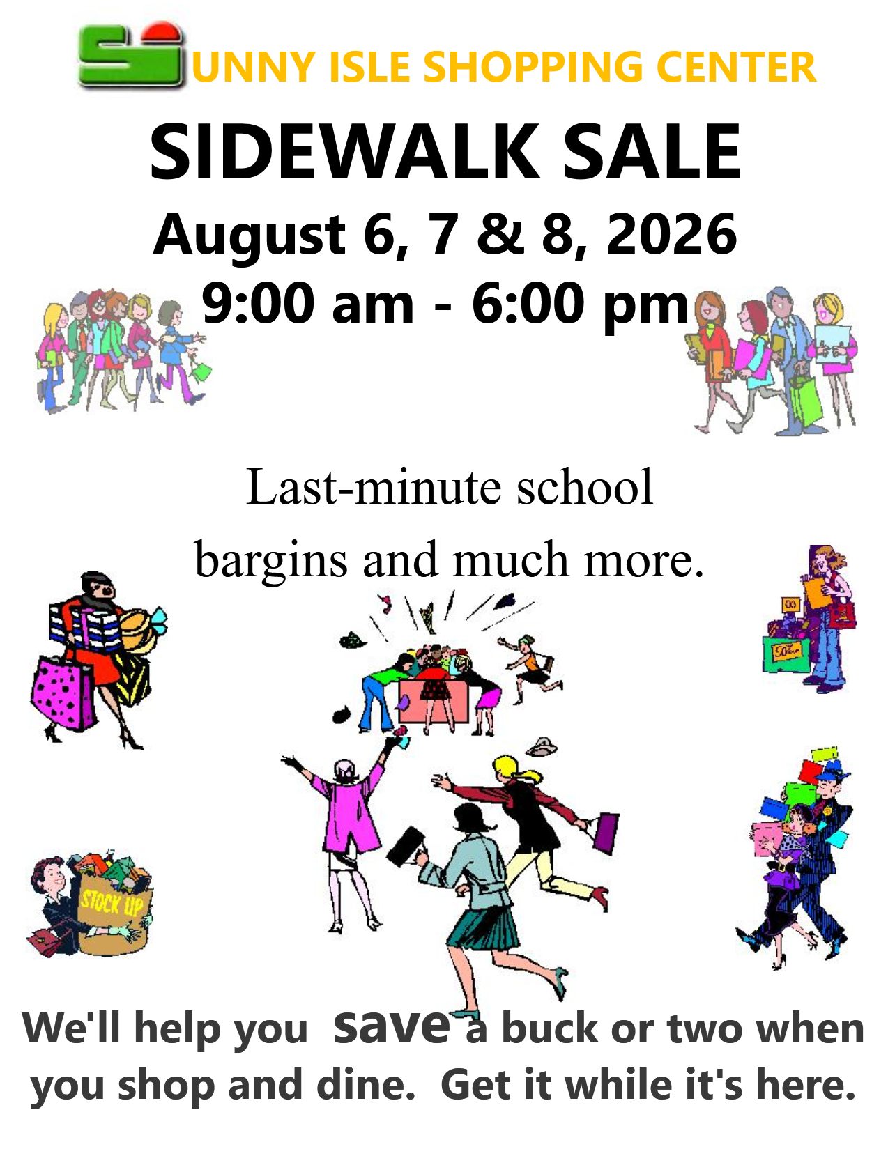 Summer sidewalk sale August 2026